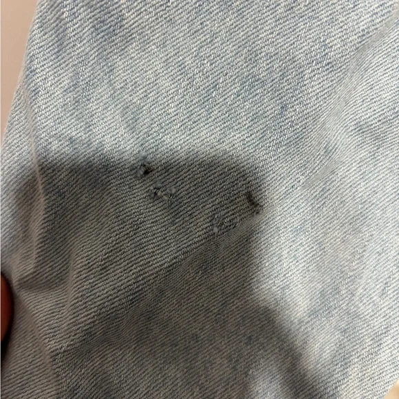 Guess George’s Marciano Denim Jacket with Red Logo Patch with art work on back - Picture 3 of 6